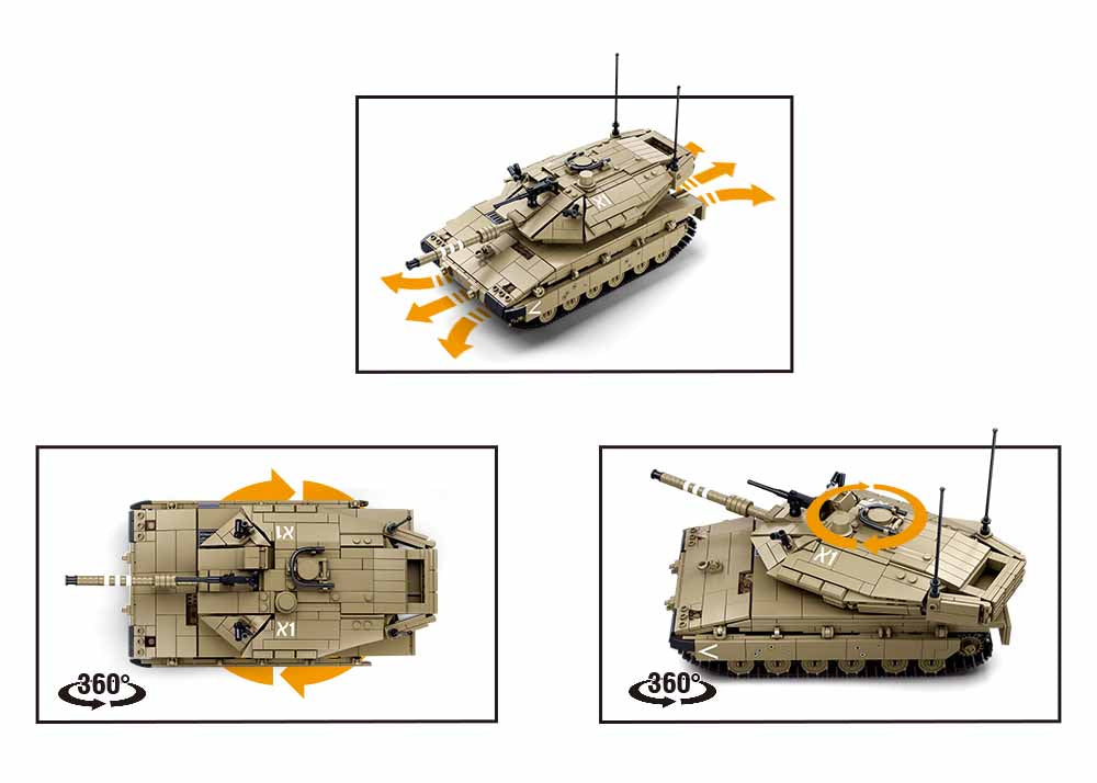 B1022 LARGE MERKAVA MK4 MODERN BATTLE TANK