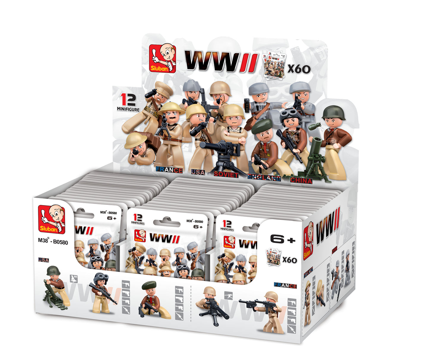 a display of toy soldiers from sluban Australia
