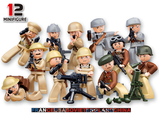 a display of toy soldiers from sluban Australia