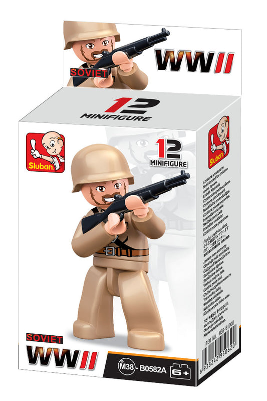 a display of toy soldiers from sluban Australia