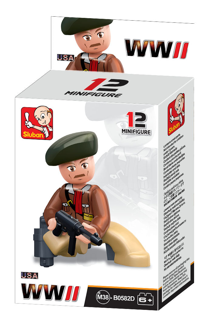 WW2 MINI FIGURES SOLD AS A DISPLAY OF 12 C18