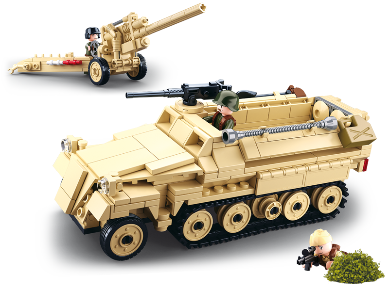 B0695 WW2 Half Track SD.KFZ.251, an iconic replica that echoes the valor and innovation of World War II