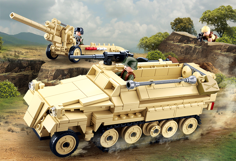 B0695 WW2 HALF TRACK SD.KFZ.25 K18 C16