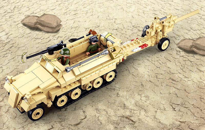 B0695 WW2 HALF TRACK SD.KFZ.25 K18 C16