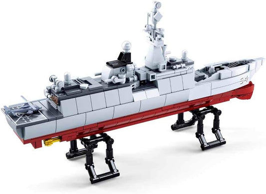 B0702 MODEL BRICKS FRIGATE 054A, an exquisite homage to naval