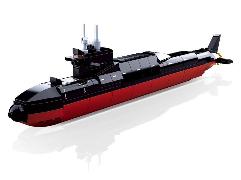 B0703 MODEL BRICKS SUBMARINE SCALE 1:450 227 PCS AGES 8+ C16