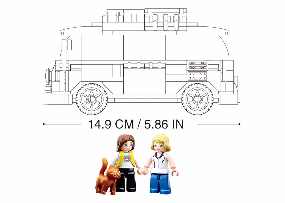 B0707 MODEL BRICKS CAMPERVAN 227 PCS C32
