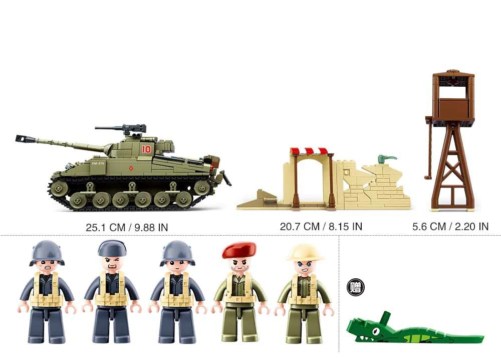 B0713 WW2 BATTLE SCENE 790 PCS C12