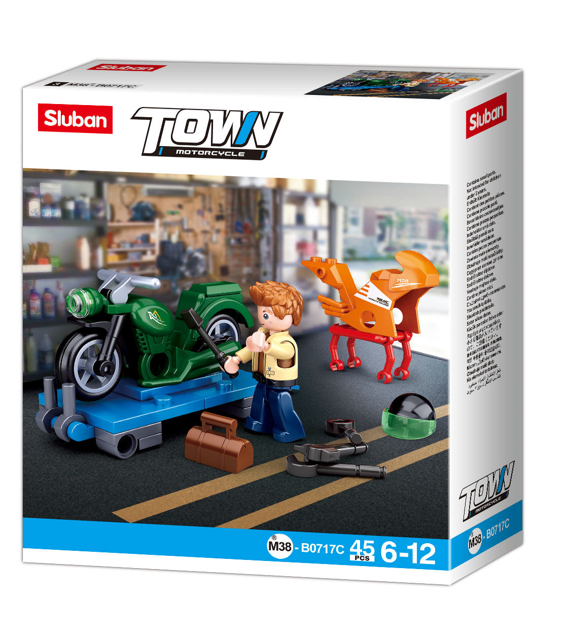 B0717 TOWN MOTORCYCLES SOLD AS A DISPLAY OF 12 C8