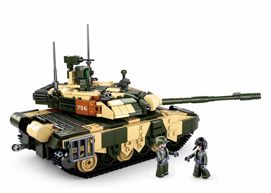 B0756 MODEL BRICKS T90MS BATTLE TANK 758 PCS C12