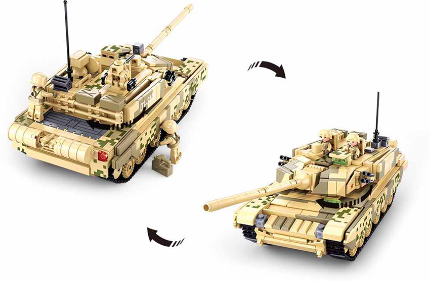 B0790 MAIN BATTLE 2 IN 1 TANK 99A 893 PCS C12