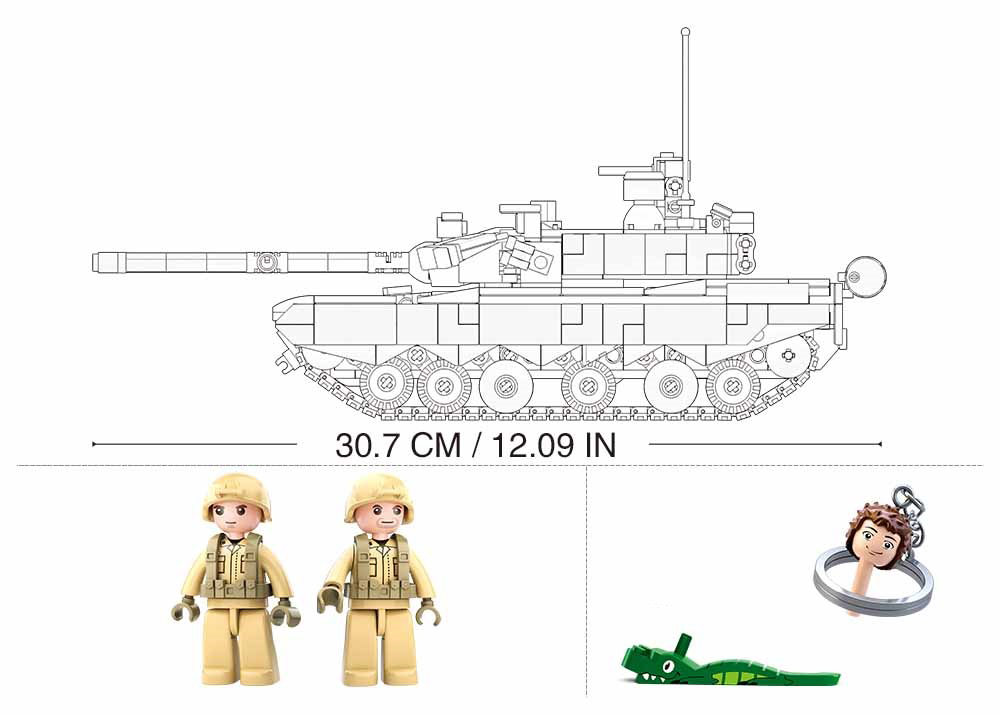 B0790 MAIN BATTLE 2 IN 1 TANK 99A 893 PCS C12