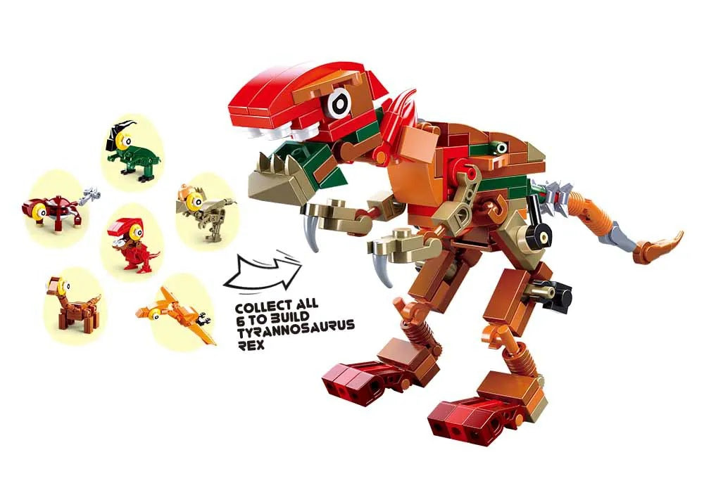 B0796 QBRICKS EGG-DINO - SOLD AS A DISPLAY OF 24 C12