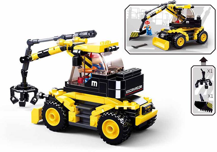 B0805 TOWN EXCAVATOR/LIFTER 196 PCS C32