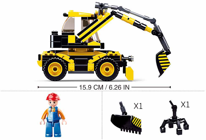 B0805 TOWN EXCAVATOR/LIFTER 196 PCS C32