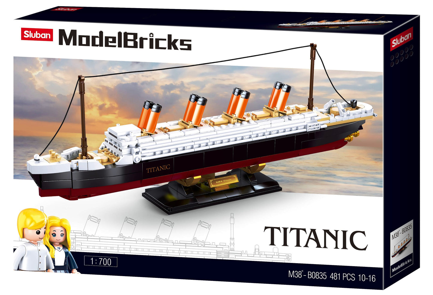 Titanic building blocks and bricks from the sluban australia range.