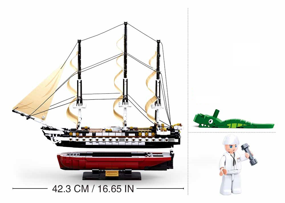 B0836 MB USS CONSTITUTION IX-21 FRIGATE SCALE 1:170 1118 PCS C6