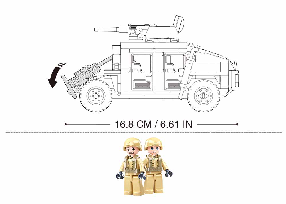 B0837 MB HUMMER H2 ASSAULT VEHICLE 265 PCS 10+
C16