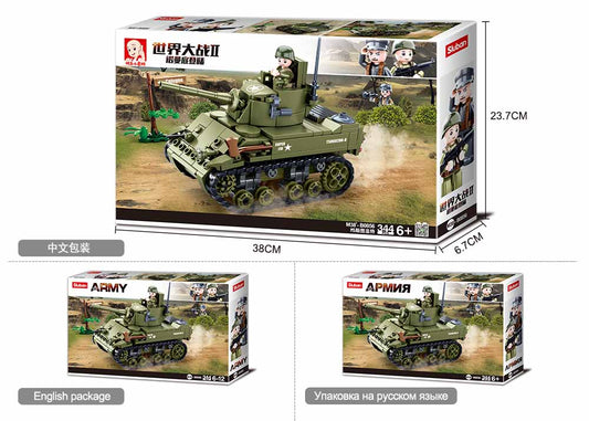 B0856 WW2 M5 LIGHT TANK 344 PCS C16