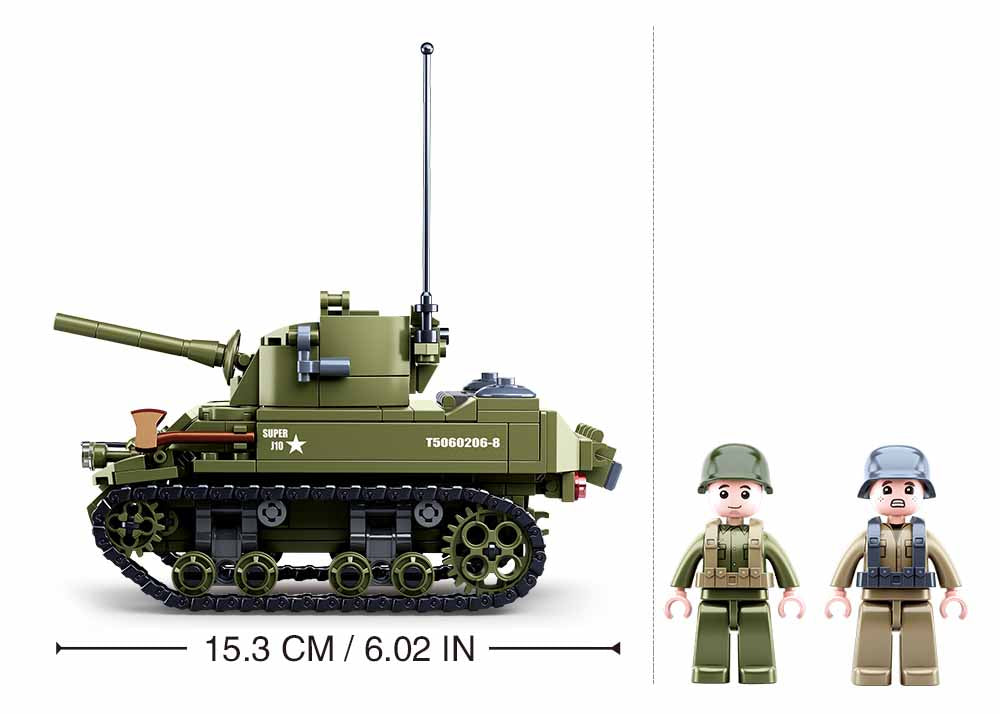 B0856 WW2 M5 LIGHT TANK 344 PCS C16