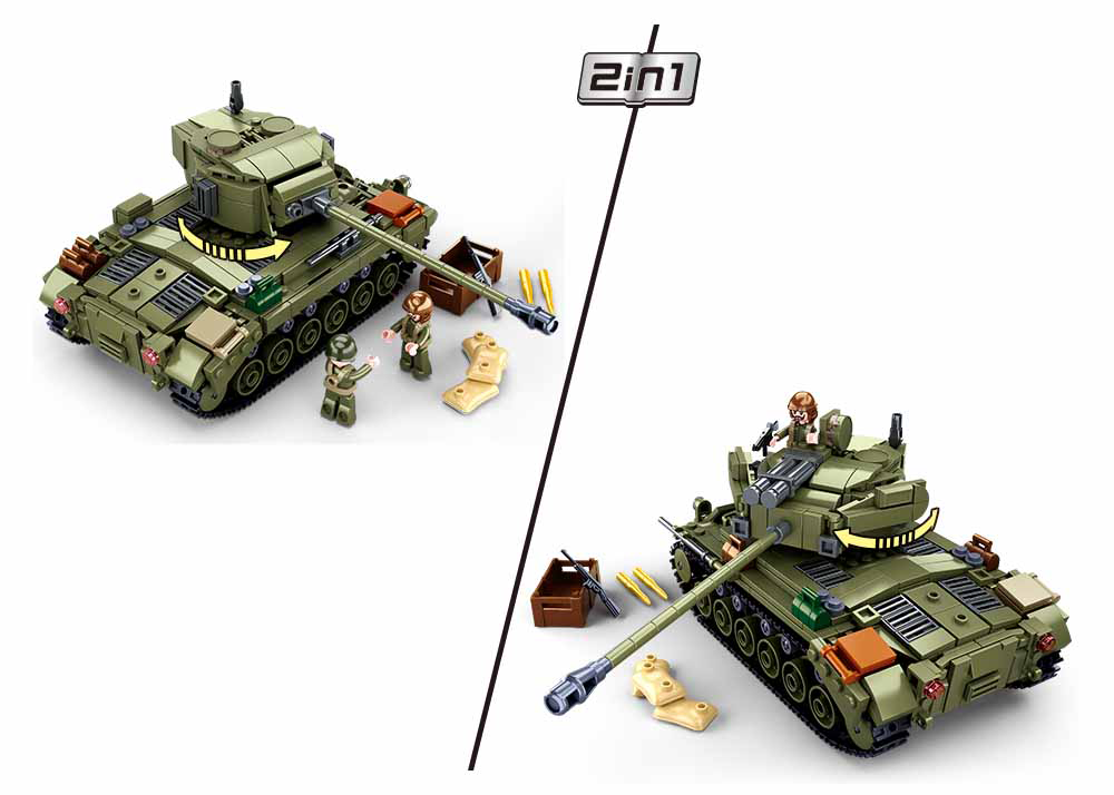 B0860 WW2 M26E1 PERSHING MEDIUM TANK 742 PCS C12