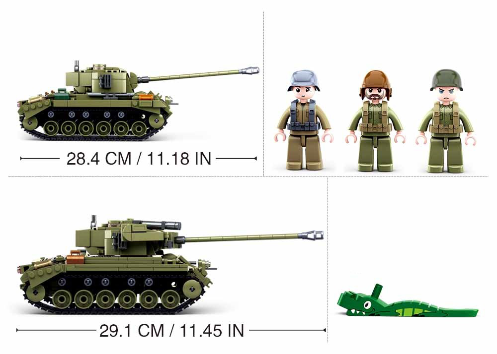 B0860 WW2 M26E1 PERSHING MEDIUM TANK 742 PCS C12