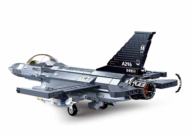 B0891 MODEL BRICKS F-16C FALCON FIGHTER 521 PCS AGES 10+ C12