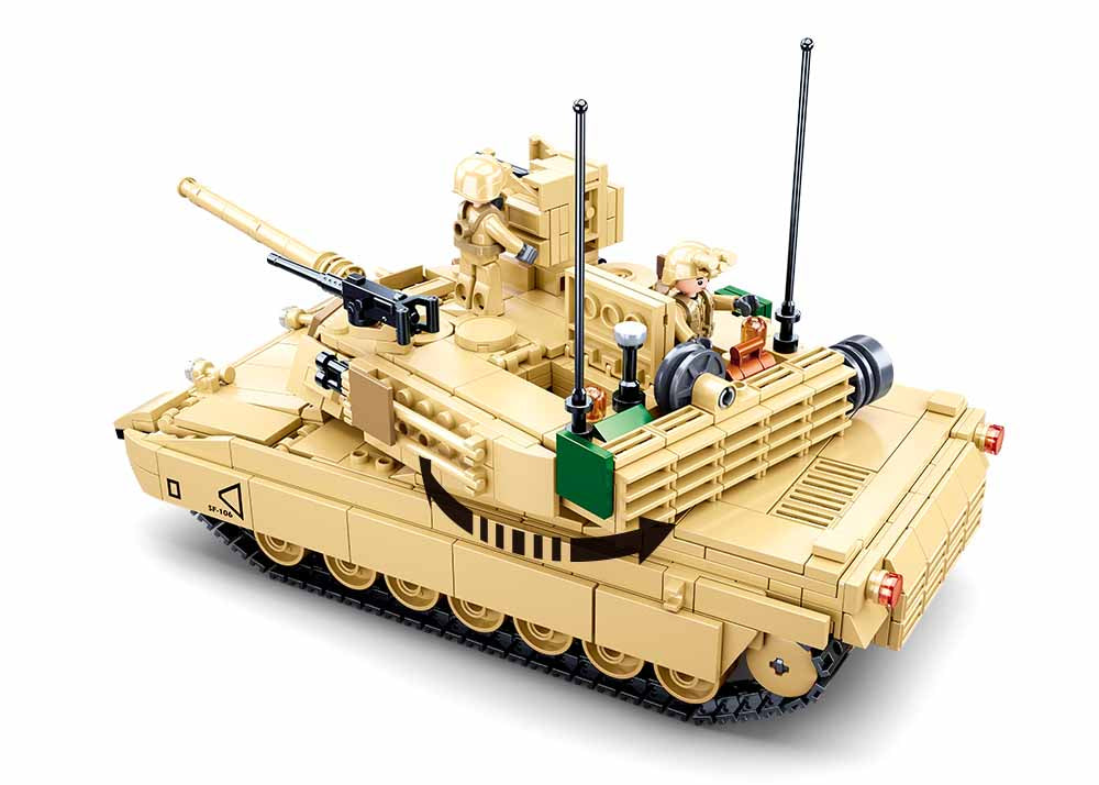 B0892 MODEL BRICKS MB M1A2 V2 ABRAMS MAIN BATTLE TANK 781 PCS AGES 10+ C12
