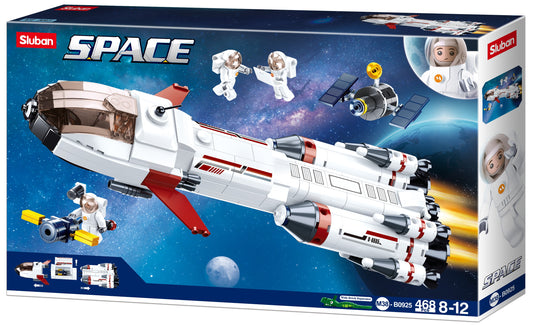 B0925 SPACE SATURN EXPEDITION ROCKET with minifigure from sluban australia.