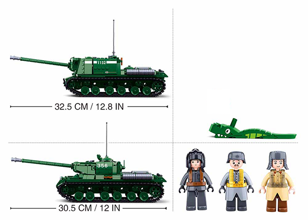 B0979 ARMY BATTLE OF BUDAPEST - IS2  HEAVY TANK 845 PCS C12