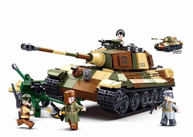 B0980 ARMY BATTLE OF BUDAPEST - THE KING TIGER HEAVY TANK 930 PCS AGES 6+ C8