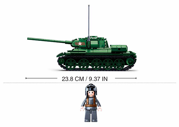 B0982 MB T34-85 TANK 497 PCS AGES 8+ C16