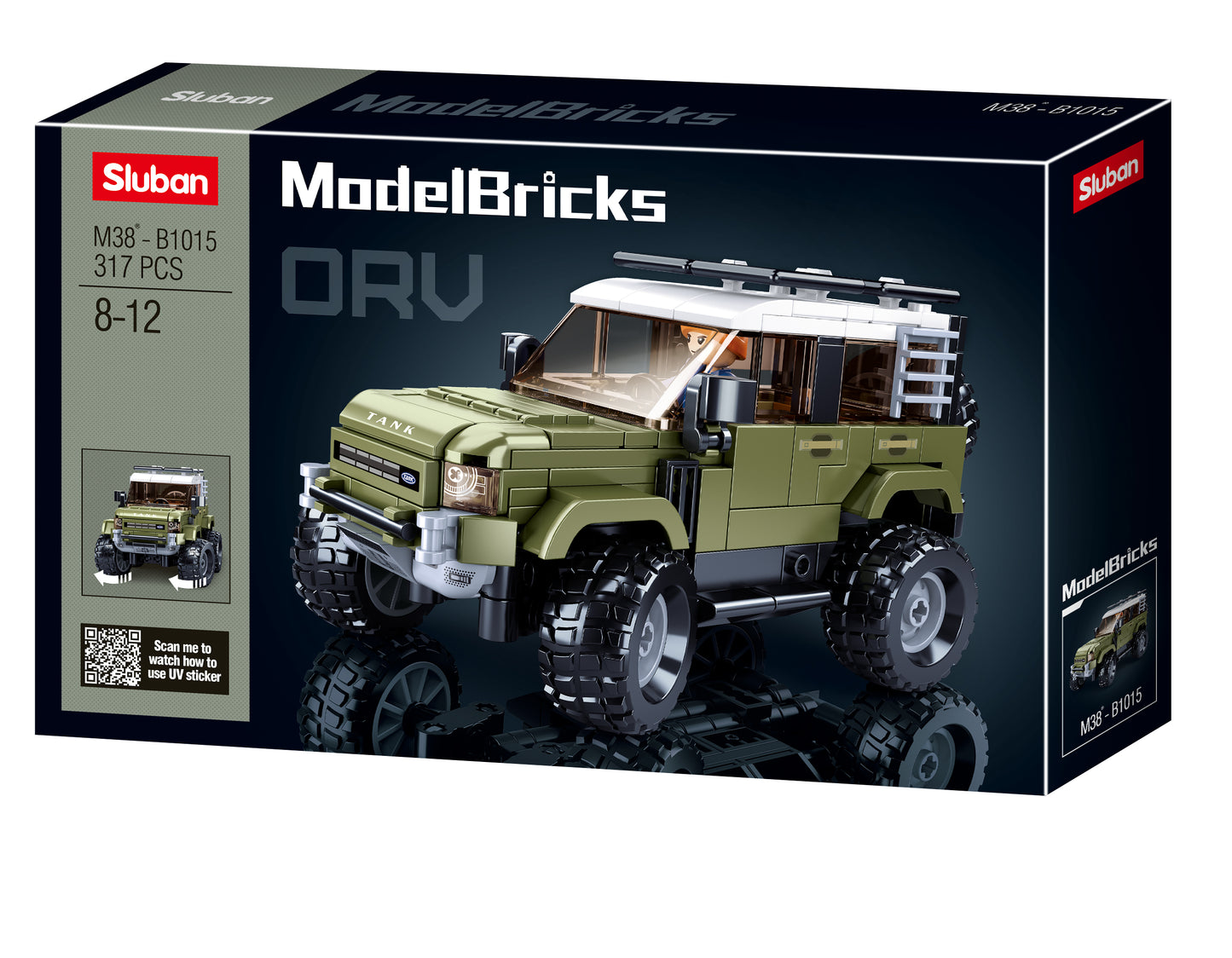 B1015 MB CAR ORV SUV building bricks and blocks with minifigure from sluban australia.