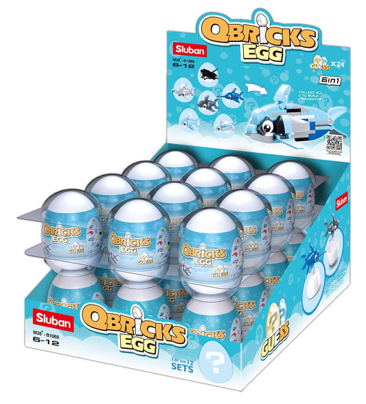 The M38-B1069 Sluban Qbricks Egg Sea Creatures from sluban australia using model bricks and building blocks