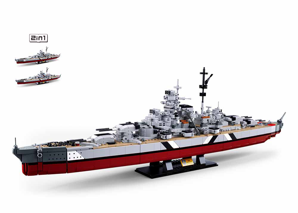 B1102 MB BISMARCK BATTLESHIP 2 IN 1 1849 PCS AGES 12+ C4