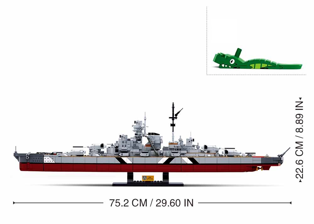 B1102 MB BISMARCK BATTLESHIP 2 IN 1 1849 PCS AGES 12+ C4