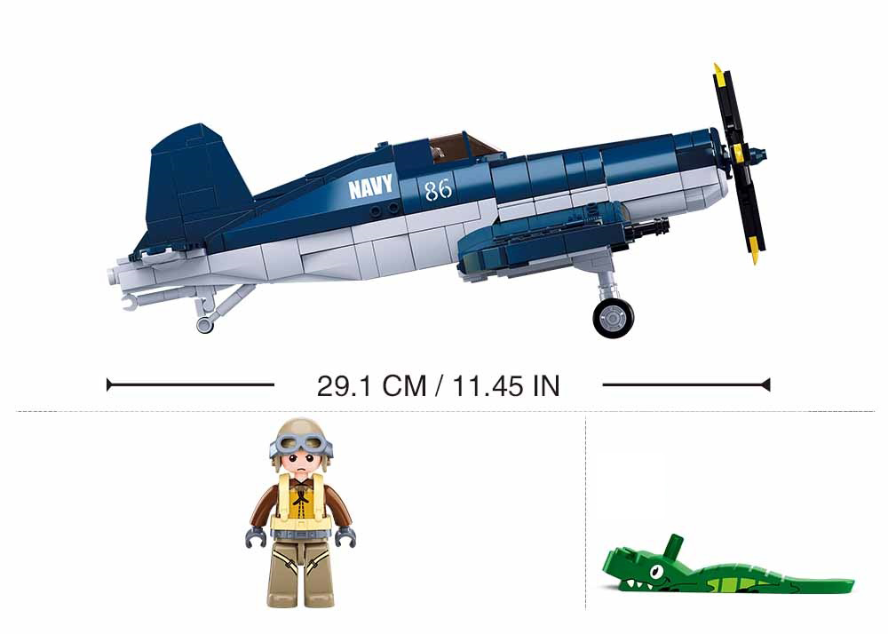 B1109 WW2 F4U FIGHTER 550 PCS AGES 8+ C12