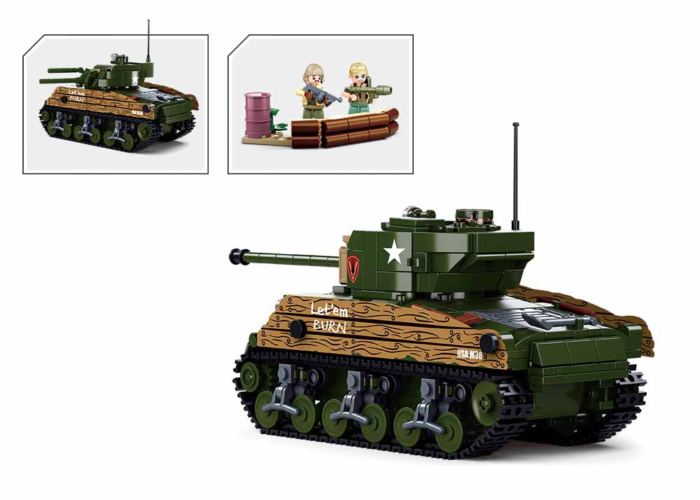 B1110 WW2 M4A3 MEDIUM TANK 715 PCS C12
