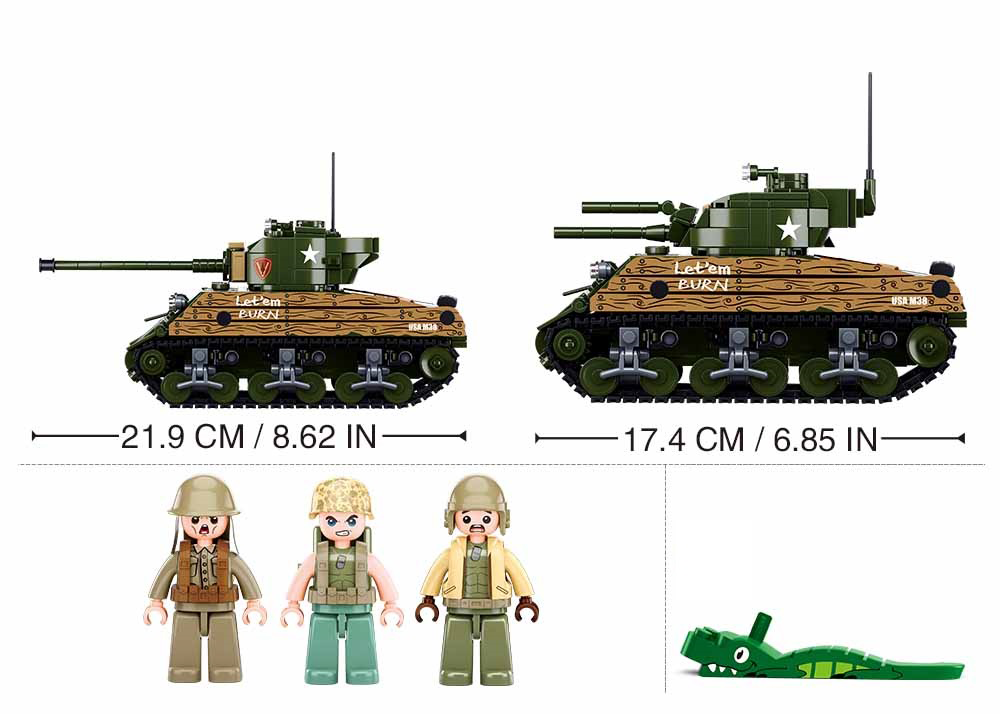 B1110 WW2 M4A3 MEDIUM TANK 715 PCS C12