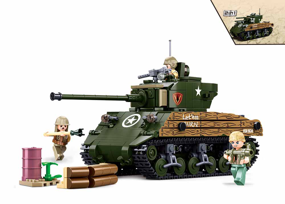 B1110 WW2 M4A3 MEDIUM TANK 715 PCS C12