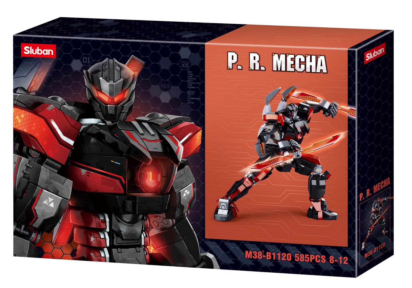 B1120 P.R. MECHA DOUBLE SWORDS building bricks and blocks from sluban australia.