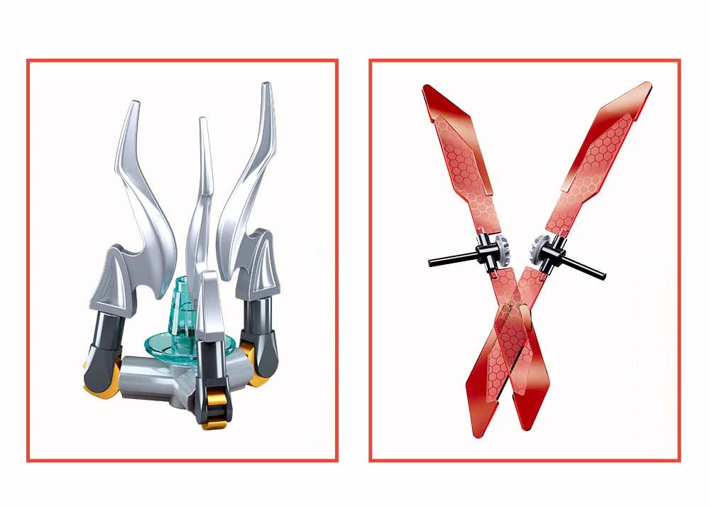 B1120 P.R. MECHA DOUBLE SWORDS 585 PCS C16