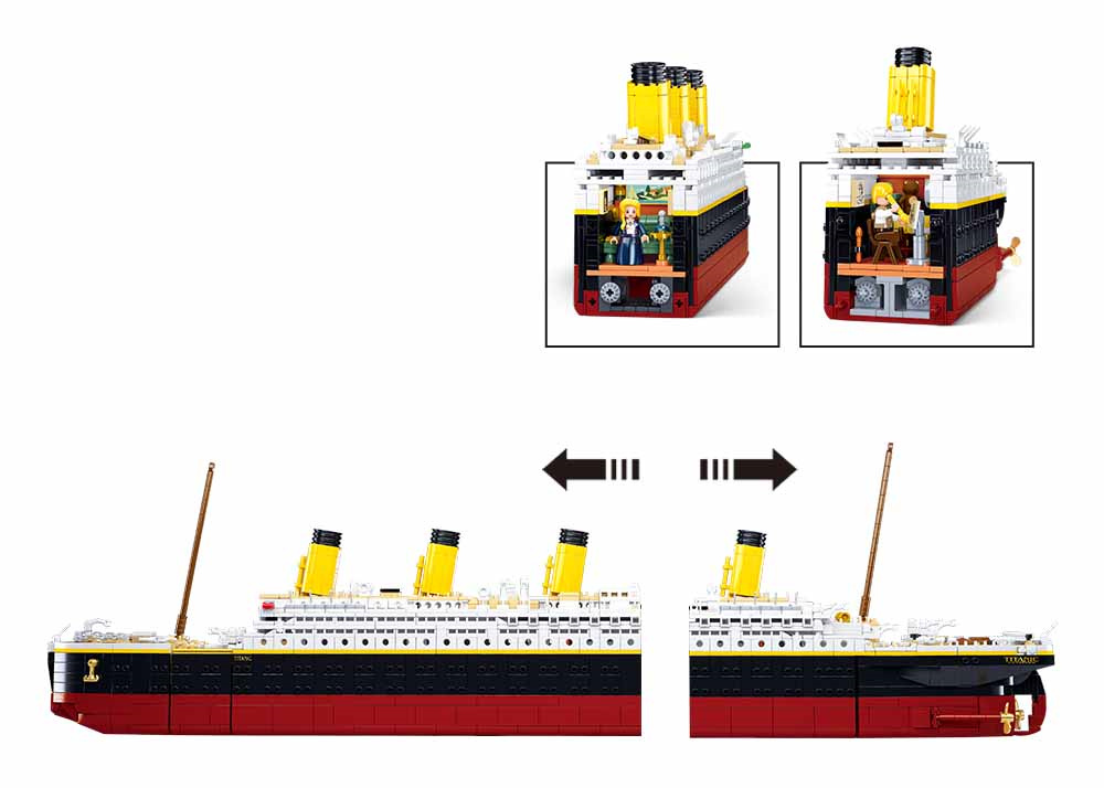 B1122 MB TITANIC BIG SCALE 1:350 - 2401 PCS AGES 12+ C3