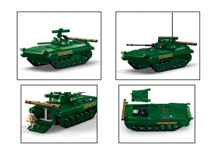 B1136 MB BMP INFANTRY FIGHTING TANK (IFV) 3 IN 1 SCALE 1:35 738 PCS  AGES 12+ C12