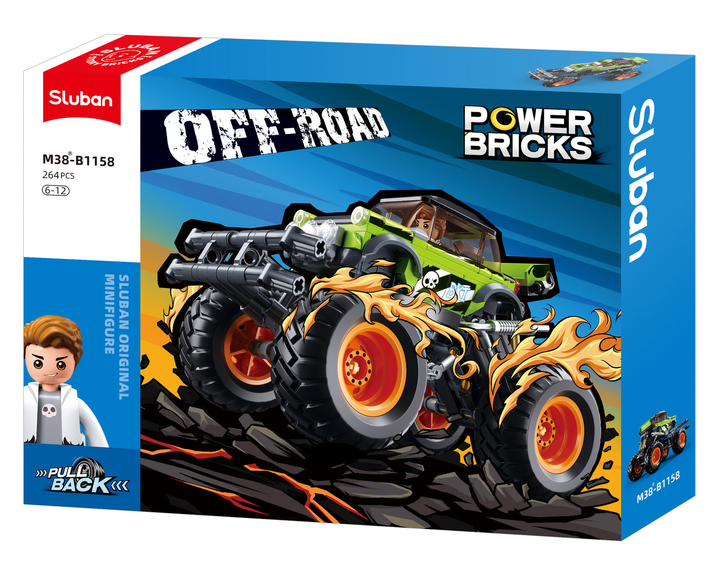 B1158 POWER BRICKS OFF ROAD building bricks and blocks from sluban australia.