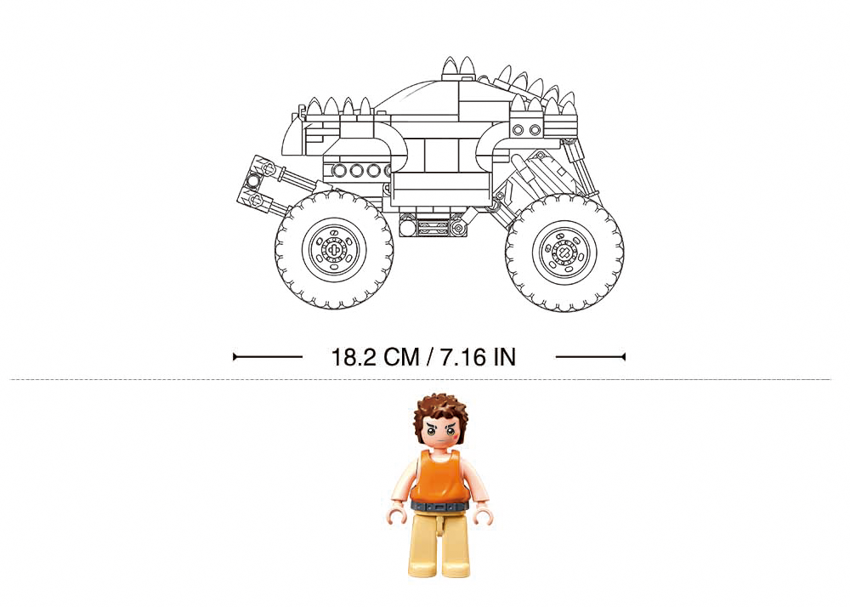 B1162 POWER BRICKS OFF ROAD VEHICLE 267 PCS C16