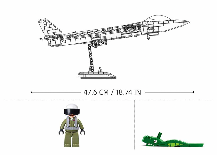 B1187 MB J20 STEALTH AIRCRAFT METAL COATING SCALE 1:44 1007 PCS AGES 12+ C6