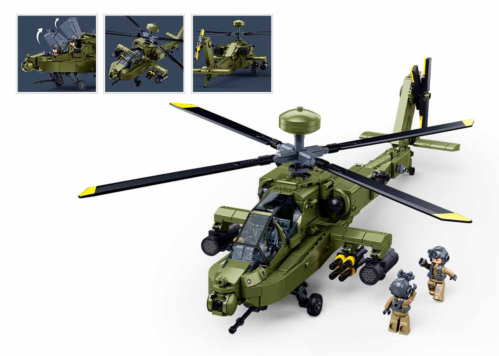 B1536 MB AH-64D APACHE SCALE 1:35 728 PCS