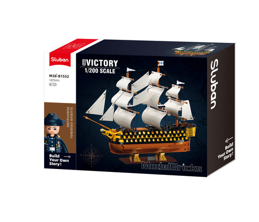 B1552 HMS VICTORY SAILING BATTLESHIP SCALE 1:200 1056 PCS