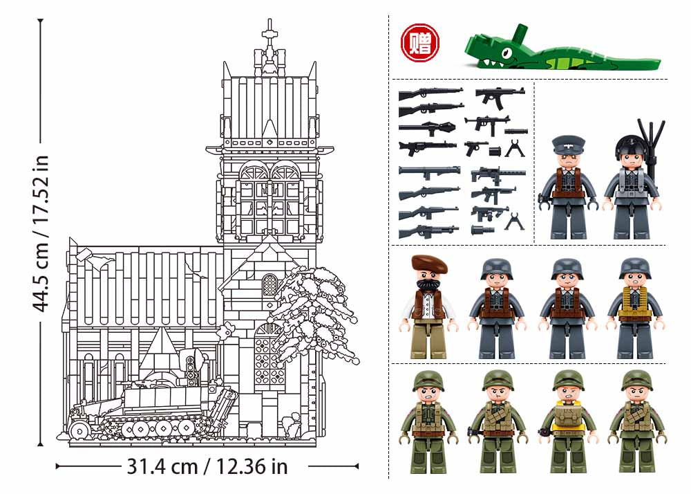 B1532 MB BATTLE OF SAINTE MERE EGLISE 2287PCS